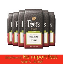 Peet's Coffee, Dark Roast Gr...Decaf House Blend, 10.5 Ounce Pack of 6  a19.5 