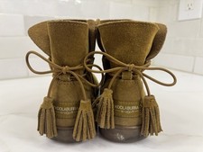 Koolaburra By Ugg Skyller Chestnut Boots Suede Suede Bow Tassel Booties US 7