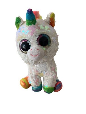 Ty Beanie Boos Pixy the Unicorn 7  Color changing Sequin Plush stuffed Toy