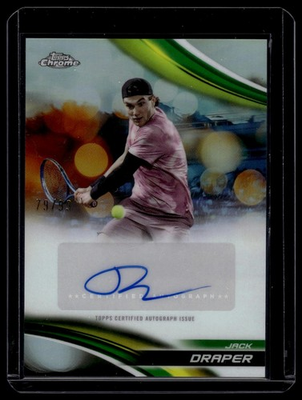 #ad 2025 Topps Chrome #CA JDR Jack Draper Chrome Autographs Refractor $44.99