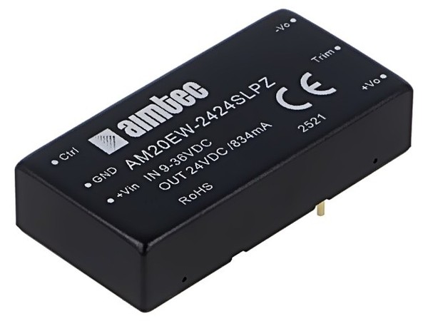 AM20EW-2424SLPZ Wandler: Dc/Dc 20W Ueing: 9-36VDC Uausg: 24VDC Ieing: 947Ma Tht-image
