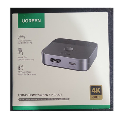 UGREEN USB-C HDMI KVM Switch Box 2 In 1 Out 4K@60Hz AW503 55452