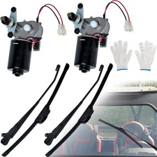 Universal Utv Electric Windshield Wiper Kit 90 16 12v Blade 2-pack