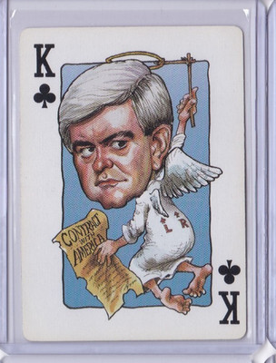 1996 Politicards Playing Cards KC NEWT GINGRICH ID6