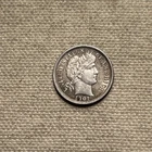 1901 Barber Dime Silver Coin AU JY