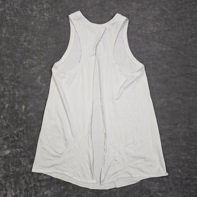 Lululemon Tank Top Womens 6 Cream Split Open Back Athletic Yoga Workout Gym