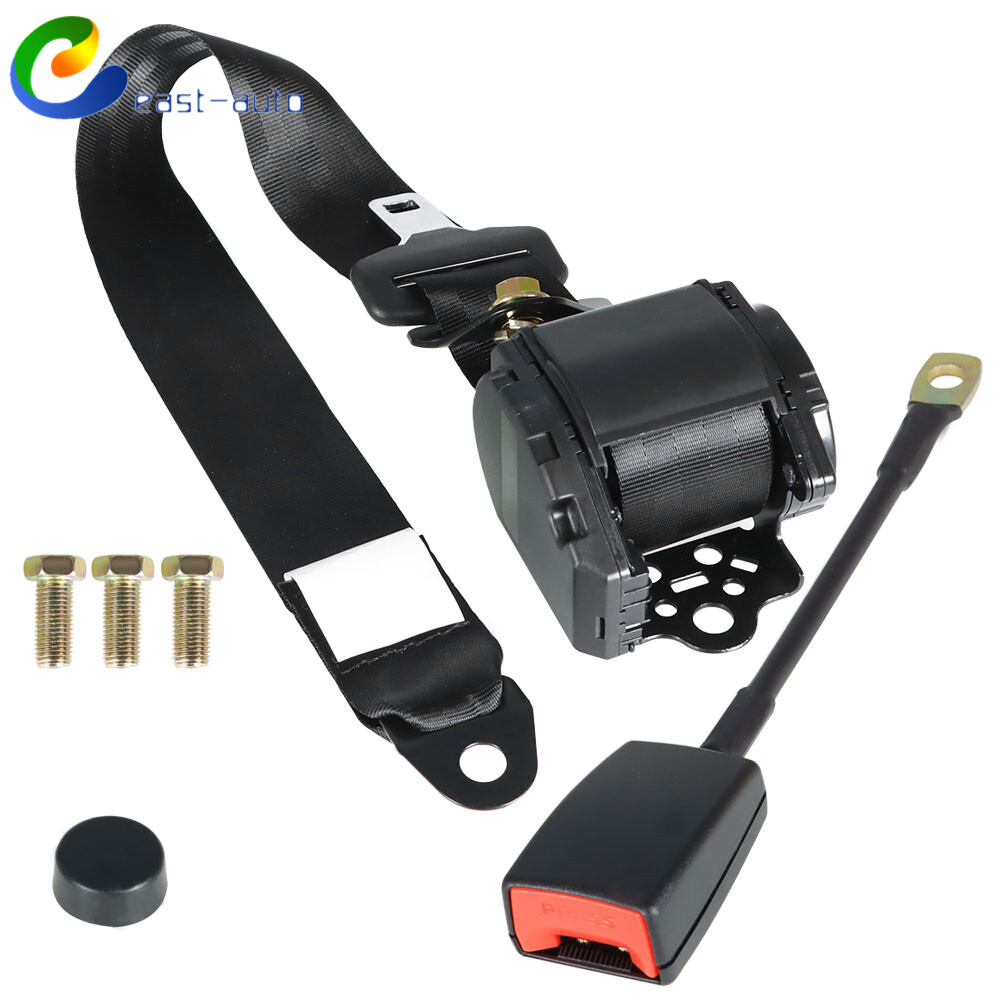 Universal 3 Point Retractable Car Seat Belt Bolt Automatic Safety Strap