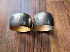 SERVIETTENRING antik Paar SILBER ? Versilbert TAFELBESTECK Serviettenhalter
