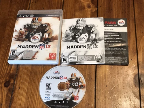 Madden NFL 12 Sony PlayStation 3 PS3 Video Game  Complete Free Shipping EA