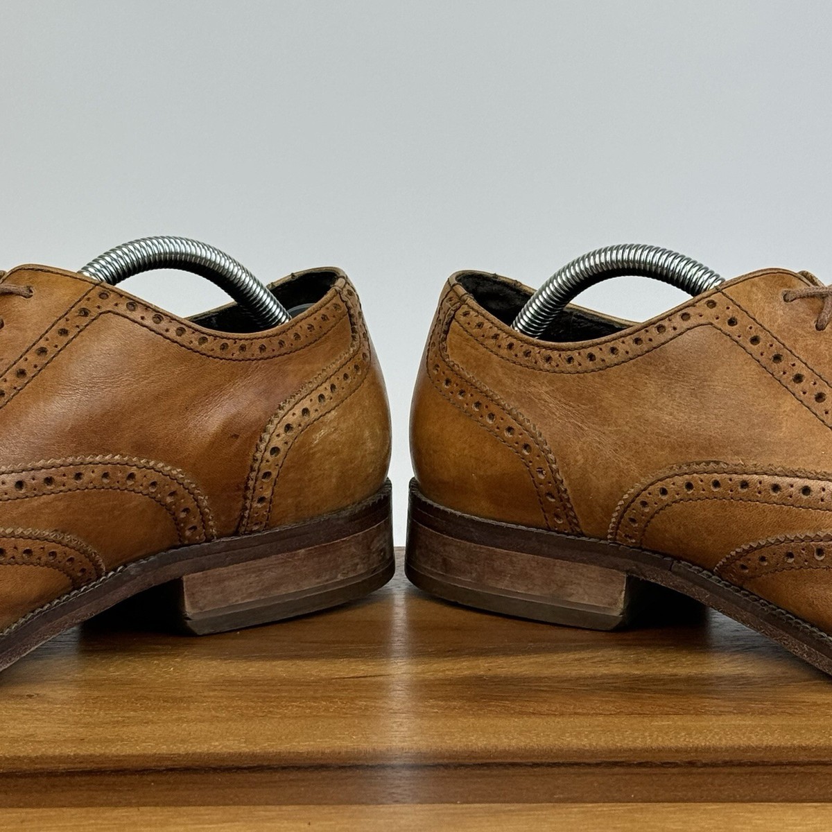 Mens Cole Haan Williams Brown Leather Eyelet Wingtip Dress  display picture 2
