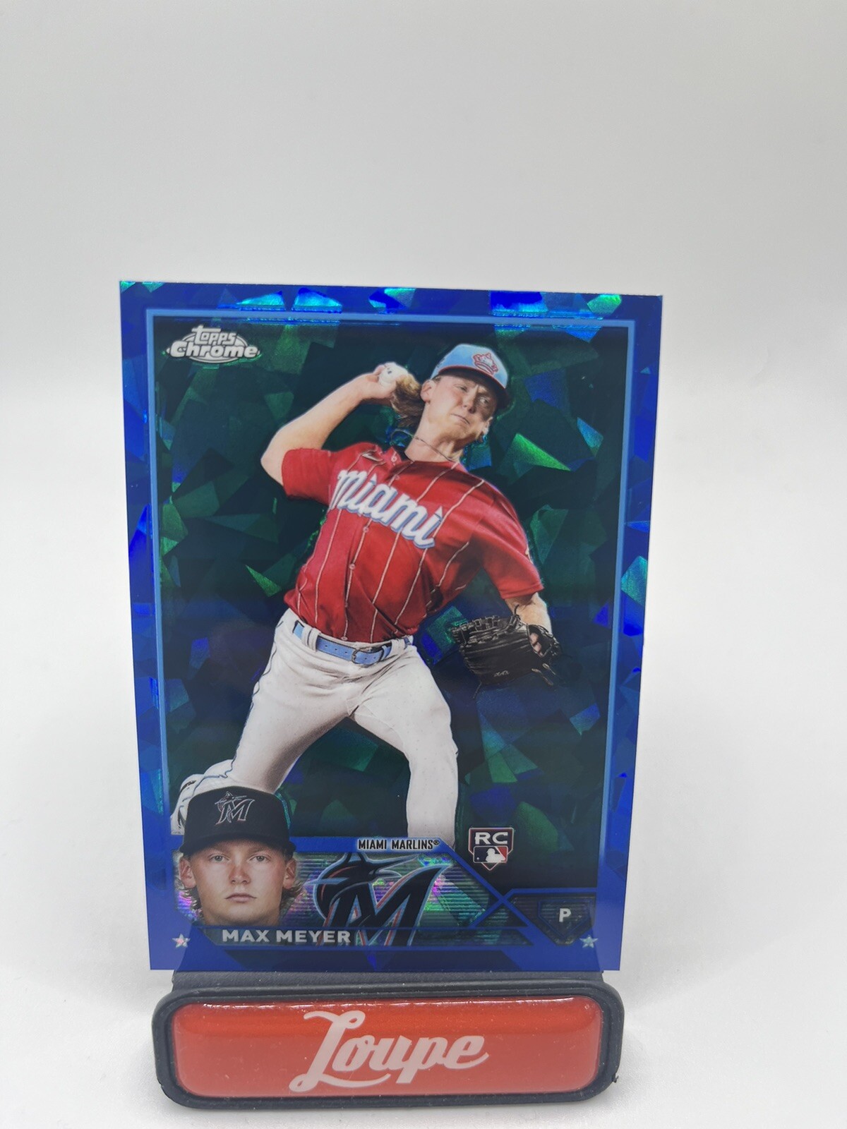 Max Meyer 2023 Topps Chrome Sapphire Rookie #388 Miami Marlins