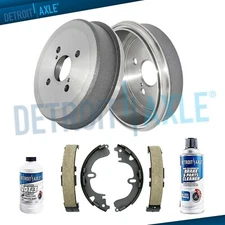 REAR Brake Drums + Ceramic Brake Shoes for Toyota Corolla Chevrolet Geo Prizm