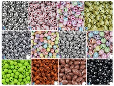 BeadTin Plastic Sports Balls Pony Beads  - Various Styles