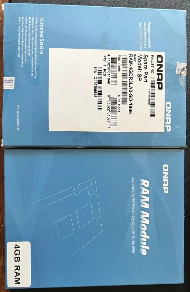 QNAP RAM-4GDR3L-SO-1866 memory module 4 GB 1 x 4 GB DDR3 1866 MHz - Image 2 of 2