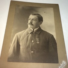 Rare Antique America Military Soldier Connecticut National Guard Cabinet Photo!
