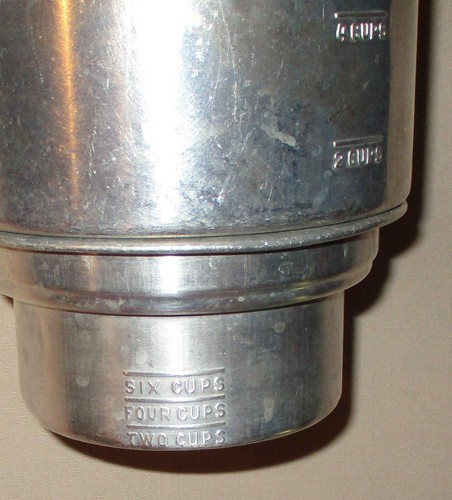 Vintage Drip-O-Lator 2-6 Cup Camping Coffee Pot Enterprise Aluminum Wood Handle - Picture 11 of 16