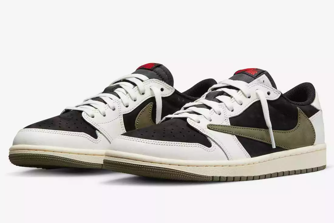 Nike Women's Air Jordan 1 Low Travis Scott Olive DZ4137-106 Fashion Shoes