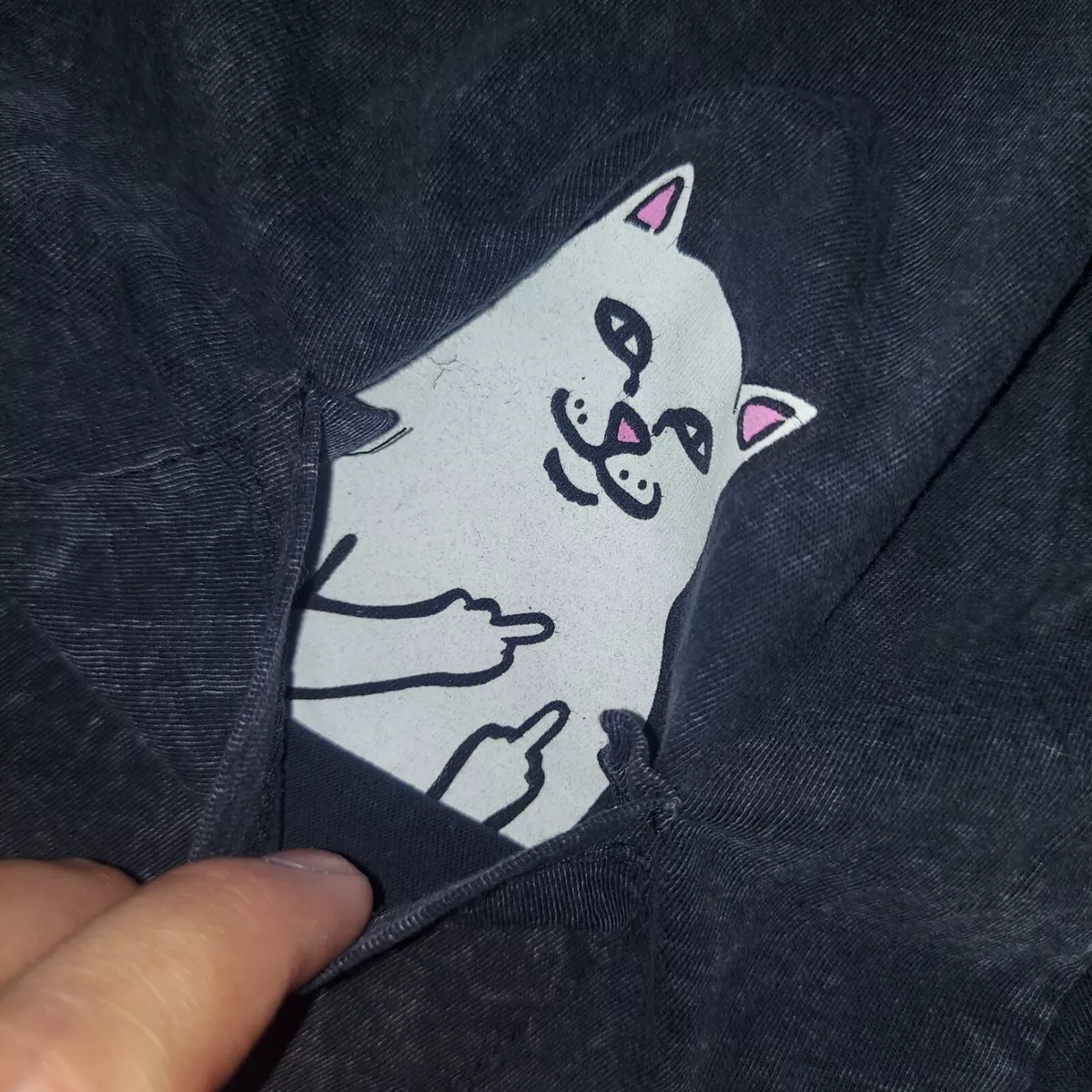 Cat pointing middle finger shirt hotsell