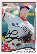 Junichi Tazawa 2014 Topps #131 Boston Red Sox SIGNED CARD AUTOGRAPHED