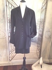 Women  s Emanuel Ungaro VTG 1990  s Dark Brown Skirt Suit with Long Jacket M 10 