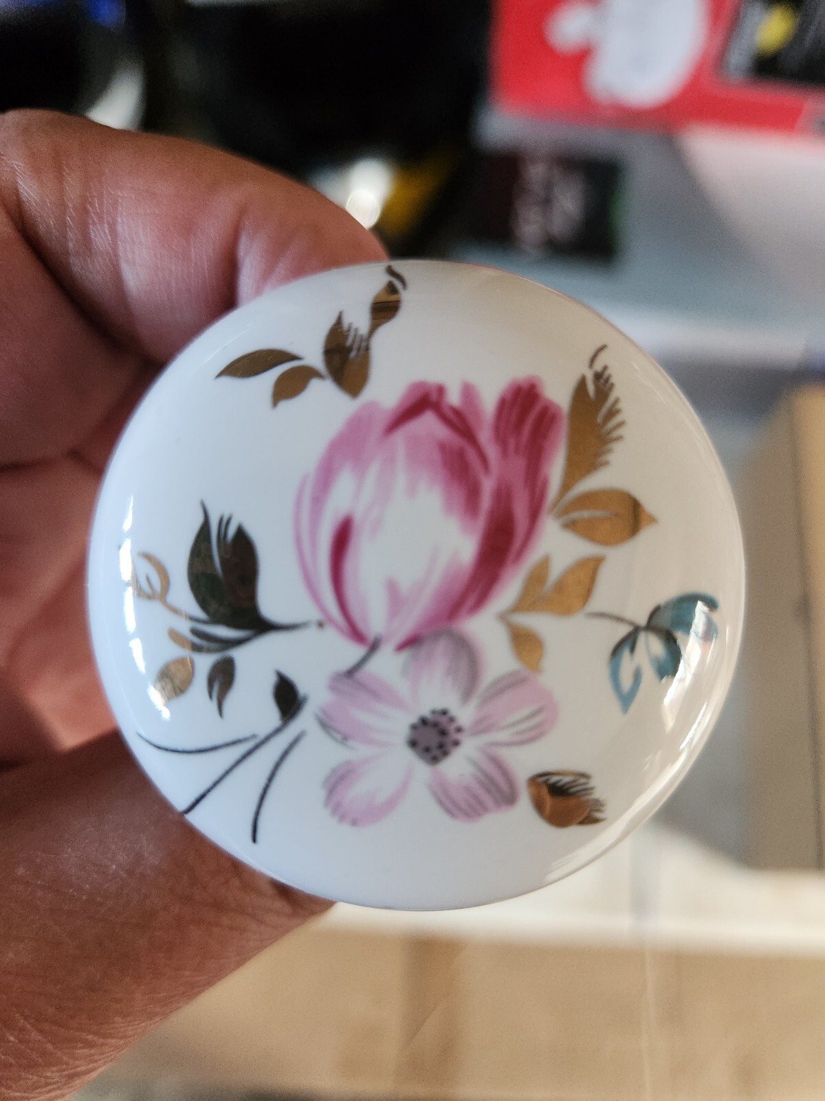 Vintage Gainsborough Door Handles Porcelain Floral Knobs Gold Tone 10 Knobs eBay