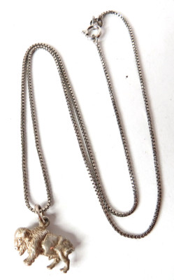 VINTAGE DAMEN CHARM ANHÄNGER 925 STERLING SILBER 3D BÜFFEL 17MM GEWICHT