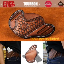 Tourbon Leather Handgun Holster Case Pistol Fit Ruger Revolver Belt OWB Pouch