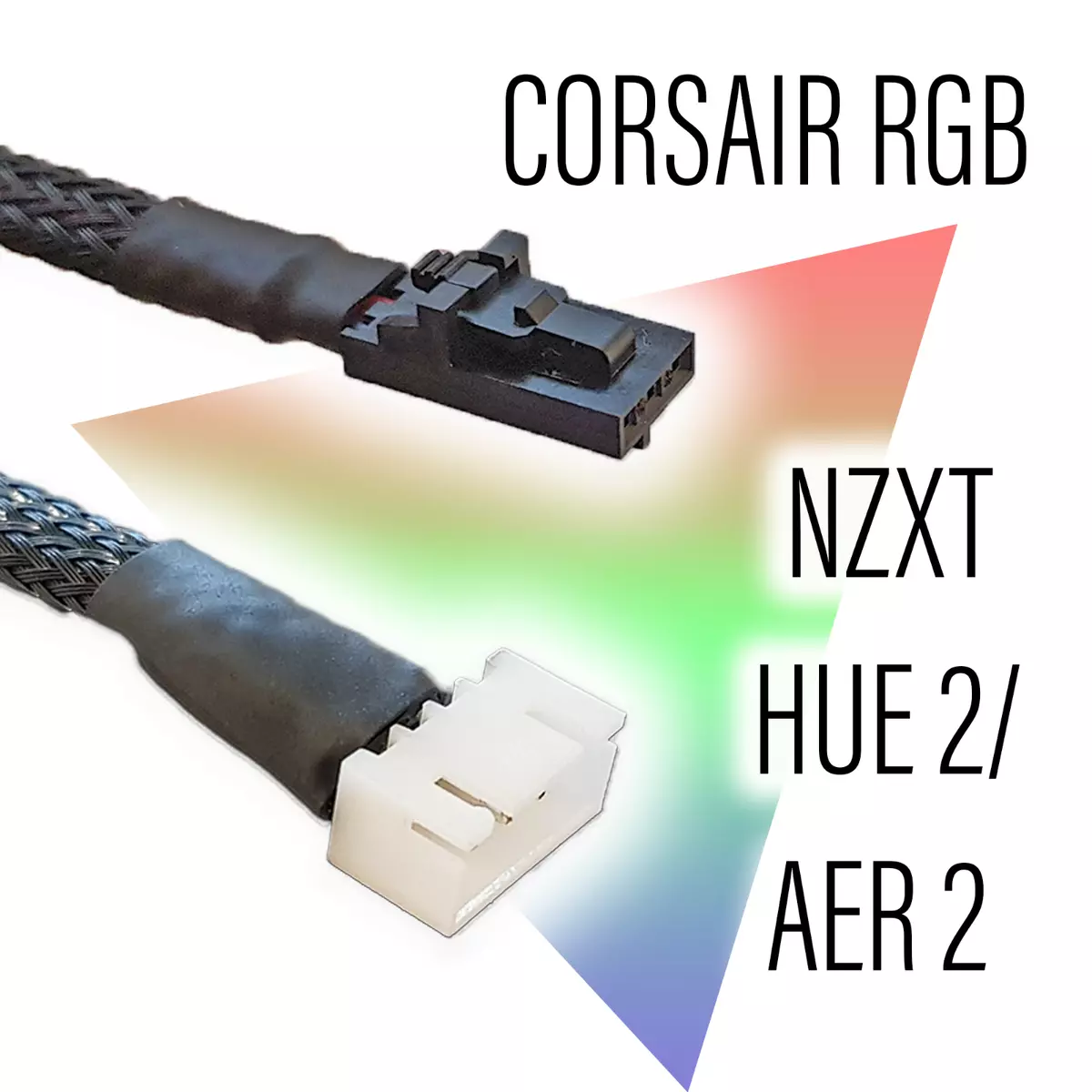 Corsair RGB to NZXT HUE RGB 2/AER RGB 2 Adapter | eBay