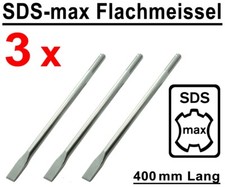 3 Stück SDS-max Flachmeißel 400 mm Lang Stemmmeißel für Bohrhammer Stemmhammer