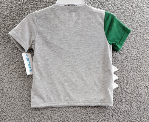 Carter's Alligator Print Loose Fit Pajama Top Baby Boys' 3T Gray/Green Pullover - 第 10/16 張圖片