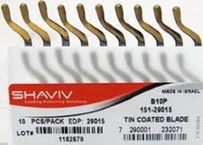 (10) B10P Shaviv Replacement Blades for B Series Holders Shaviv HSS TIN 29015