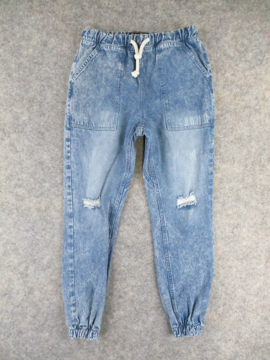 Elastic waist cheap denim jeans womens