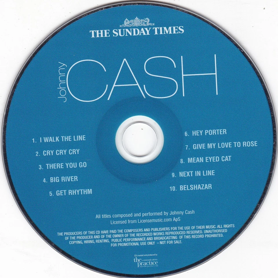 JOHNNY CASH ( THE SUNDAY TIMES Newspaper CD ) - Bild 3 von 3