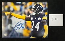 PITTSBURGH STEELERS JOEY PORTER JR AUTOGRAPHED 11x14 PHOTO JSA HOLOGRAM