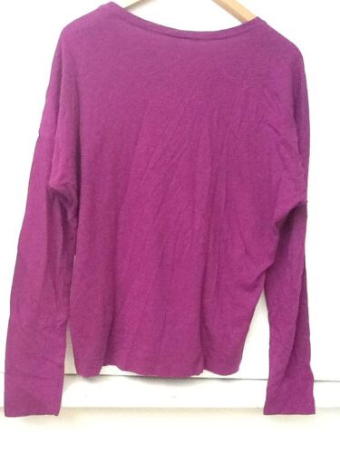 Lucy Long Sleeved Purple Shirt Fitness Athletic Apparel 100% Cotton M Medium - Picture 3 of 3