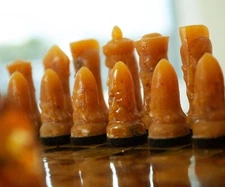 Gothic Chess set  - Baltic Amber 455 gr - Wholesale