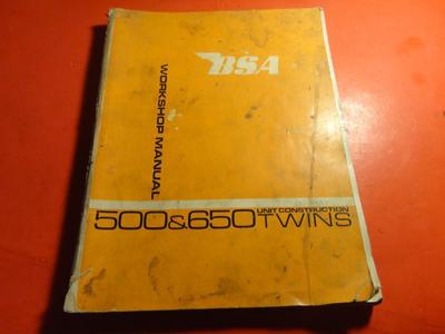 OEM FACTORY SHOP SERVICE MANUAL BSA 500 600 TWINS A65 A50