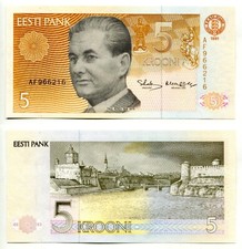 5 Krooni Estland / Estonia 1991 unc, P. 71a