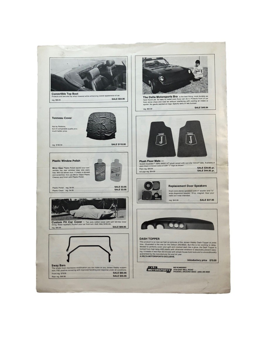 Jensen Healey Parts List Catalog Illustrated Assembly Manual