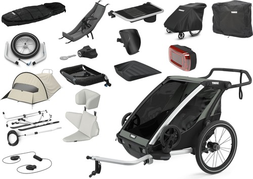 Thule Chariot Lite 2er Double Multisport Fahrradanhänger Anhänger Agave Grün ...
