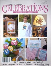CELEBRATIONS TO CROSS STITCH AND CRAFT MAGAZINES SPRING 1993 A LEISURE ARTS