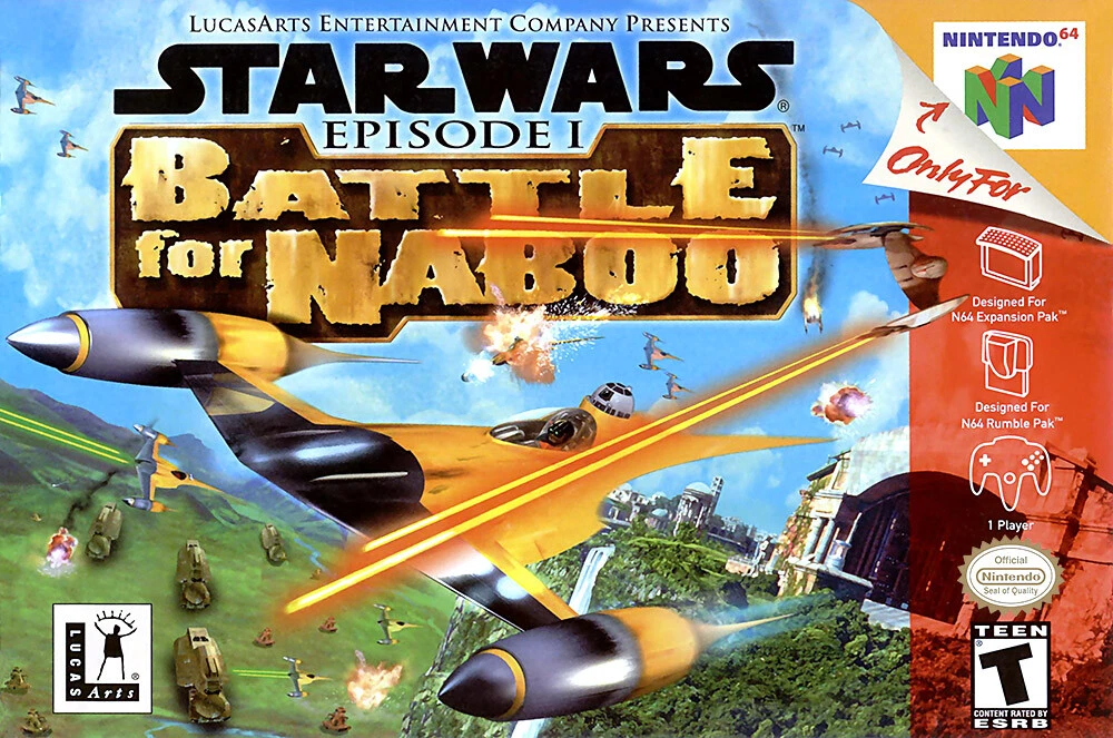Star Wars Episode 1 Battle For Naboo BOX ART N64 POSTER MADE IN USA N64079