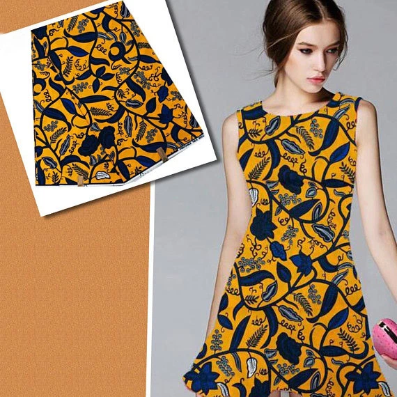 安卡拉非洲印花织物蜡纺织批发布非洲艺术6码 — 第 2/2 张图片