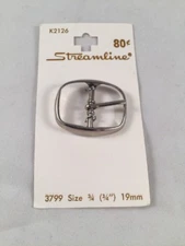 streamline silver Belt buckle 3/4” Made In USA