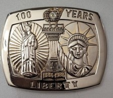 LIMITED Statue of Liberty Metal Belt Buckle 100 Years of Liberty 1886-1986