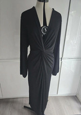 Simply Be Black Twist Front Maxi Dress - New With Tags (Numerous Sizes)