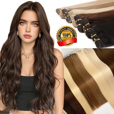 Double Weft Human Hair Extensions Sew in Real Remy Straight Hair Weaves 100gram