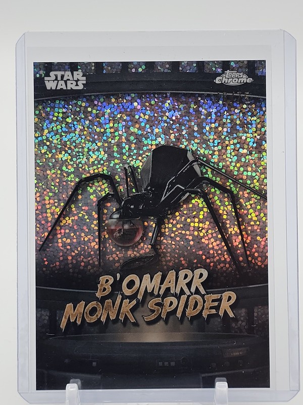 B'OMARR MONK SPIDER TOPPS CHROME STAR WARS SPECKLE /75 BIG-14 Q7188