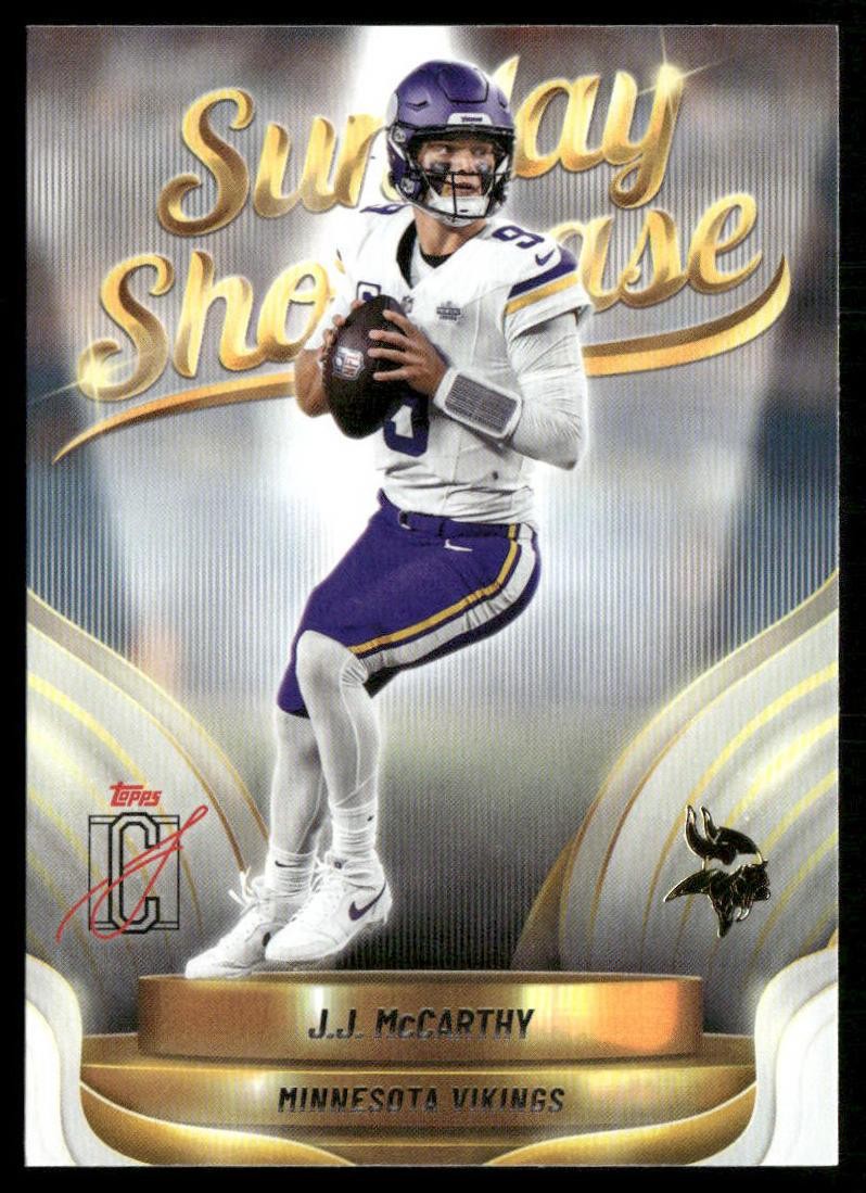 2025 Topps Signature Class #SS-20 J.J. McCarthy Sunday Showcase