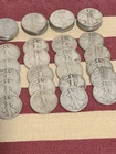Lot Of 40~90% Silver Half Dollar Coins. Various Years Walking Liberty Silver